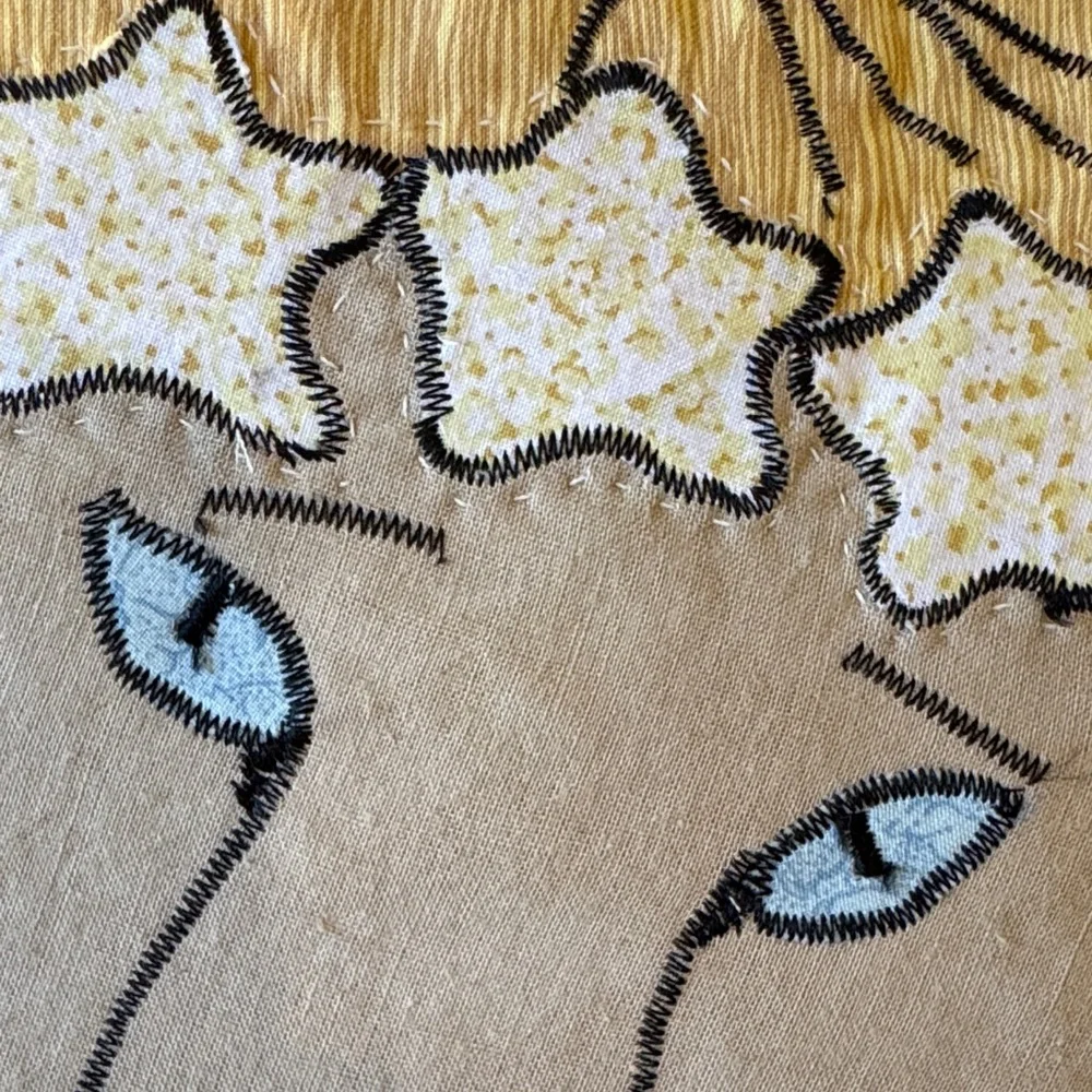 Quilted Lion and Lamb Holiday Pillow -Vintage